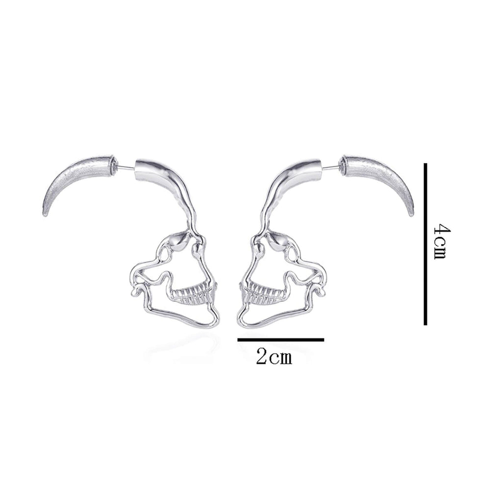 Hollow Skull Stud Earrings