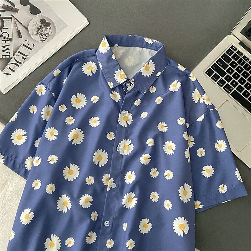 Floral Oversize Polo Shirt