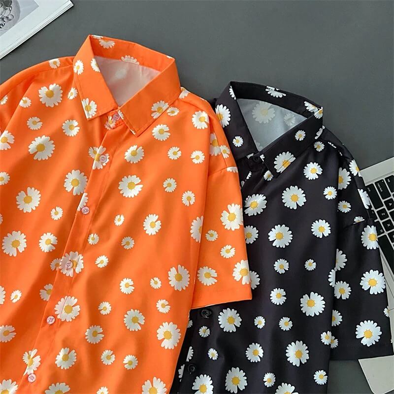 Floral Oversize Polo Shirt
