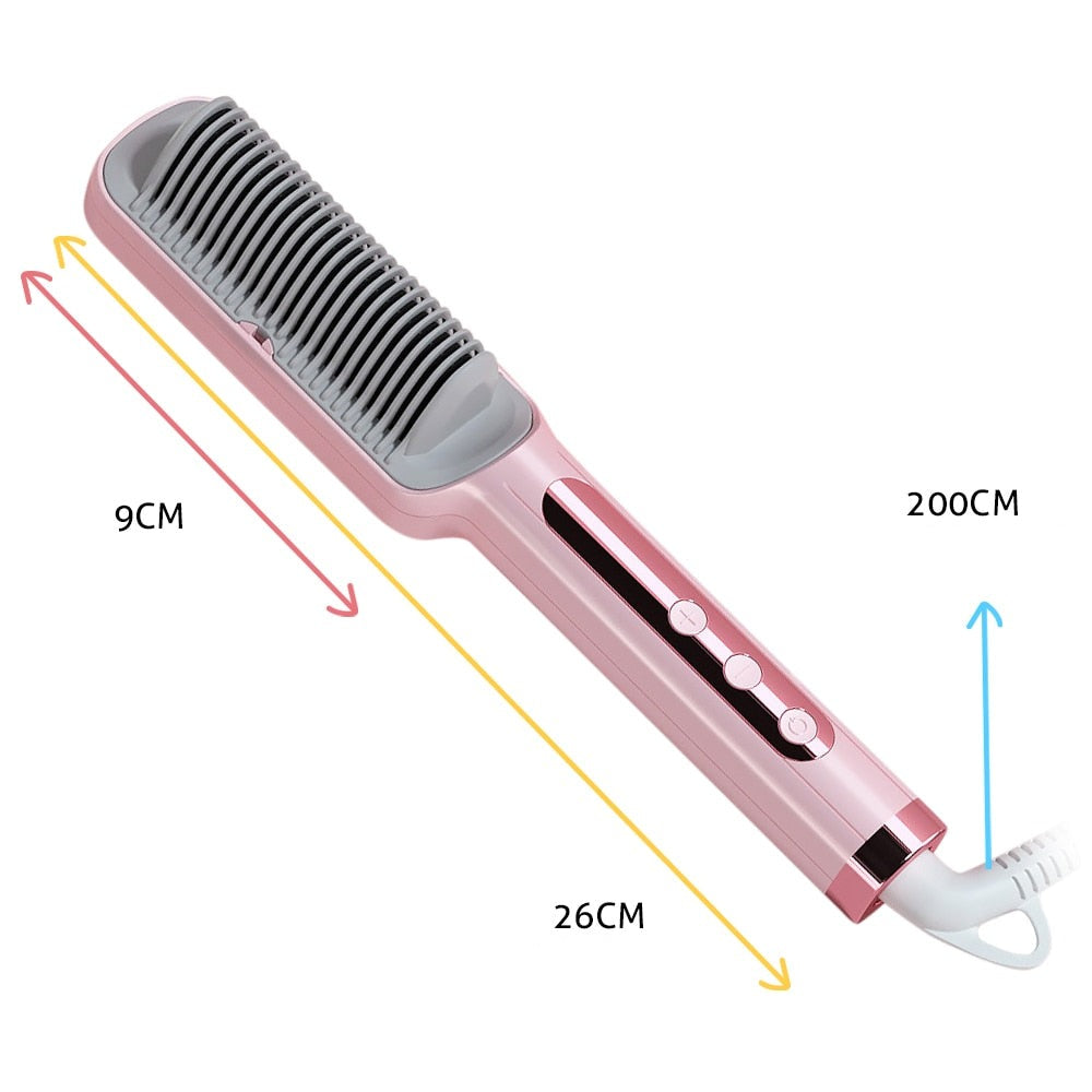 Hair Straightener &amp; Curling Brush