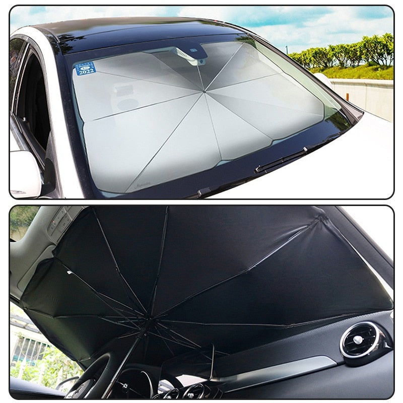 Automotive windshield sunshade