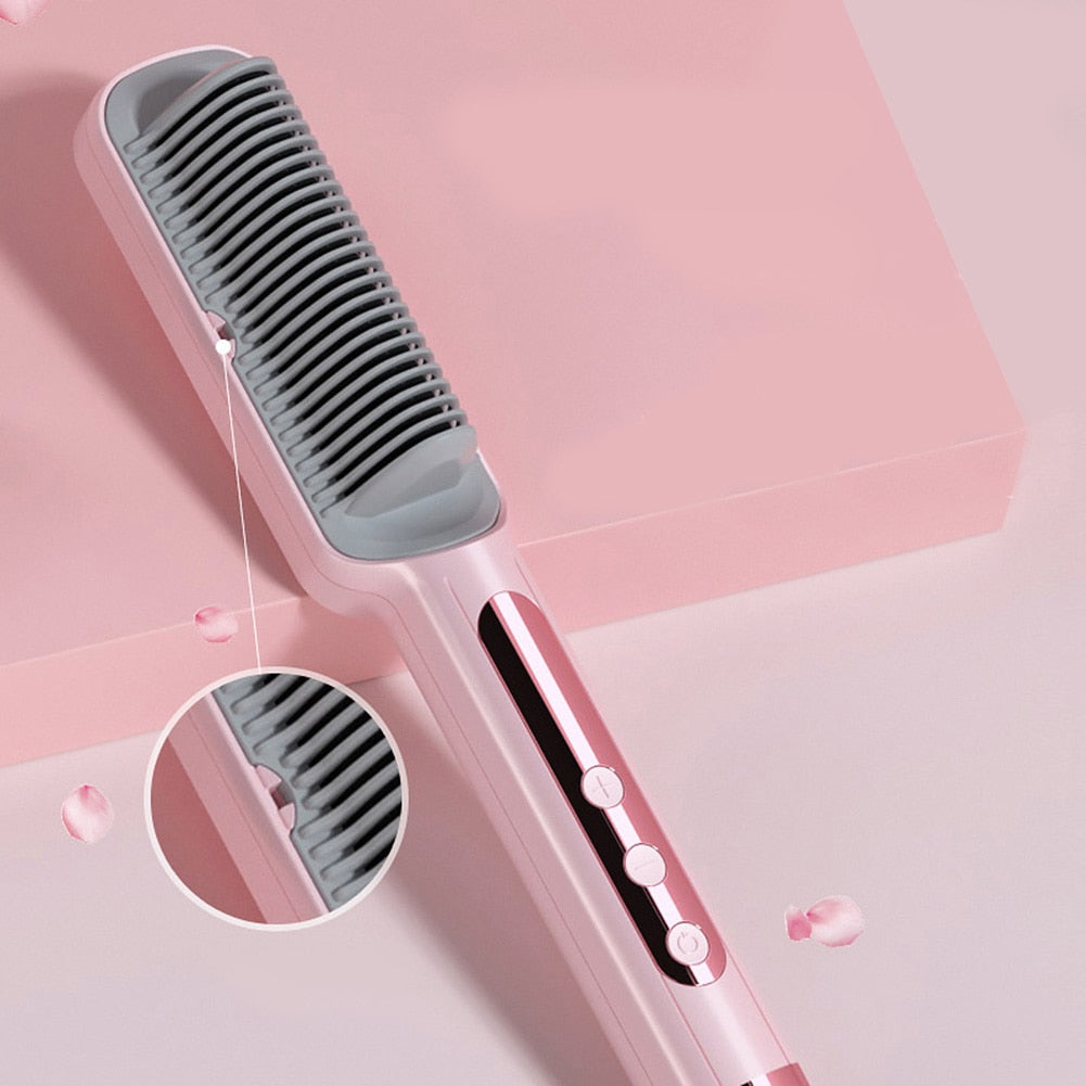 Hair Straightener &amp; Curling Brush