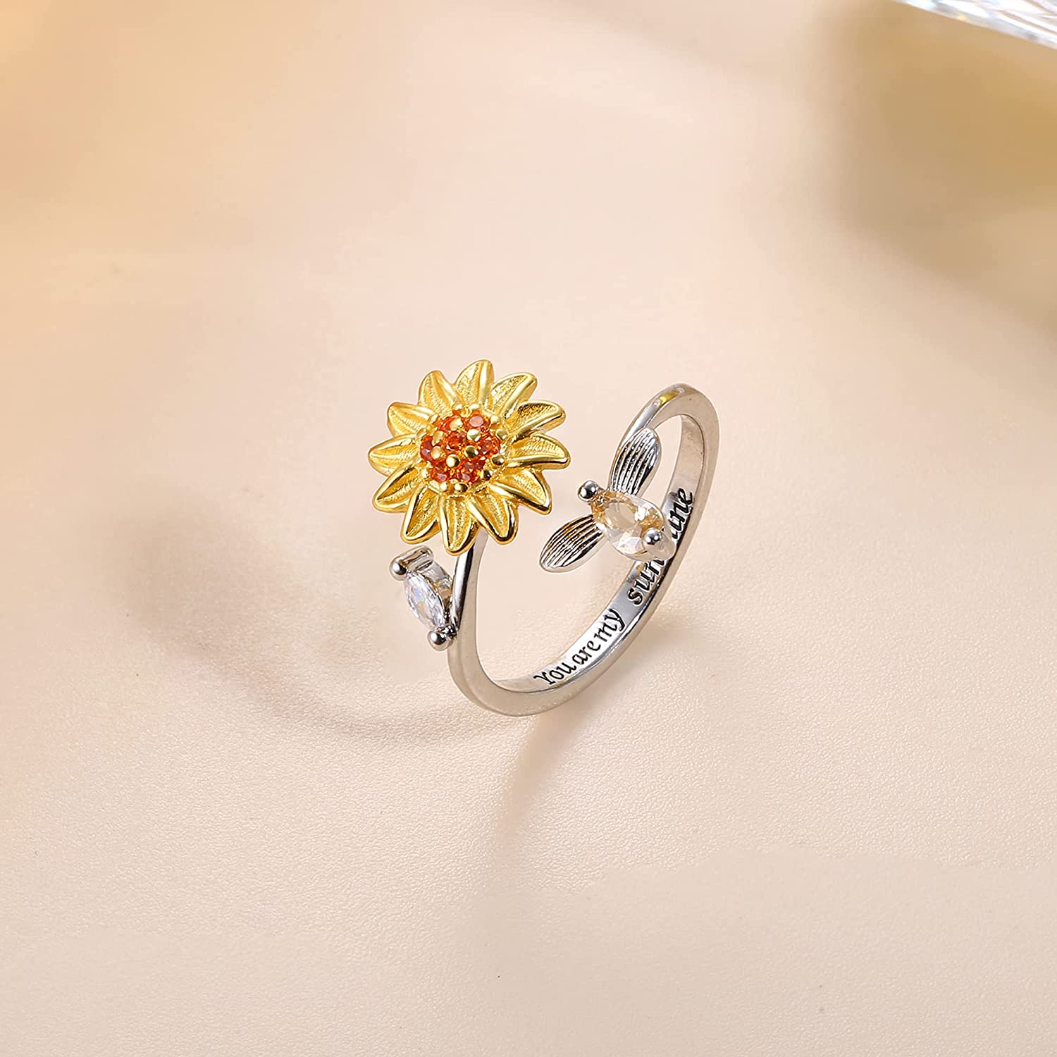 Sunflower Fidget Ring