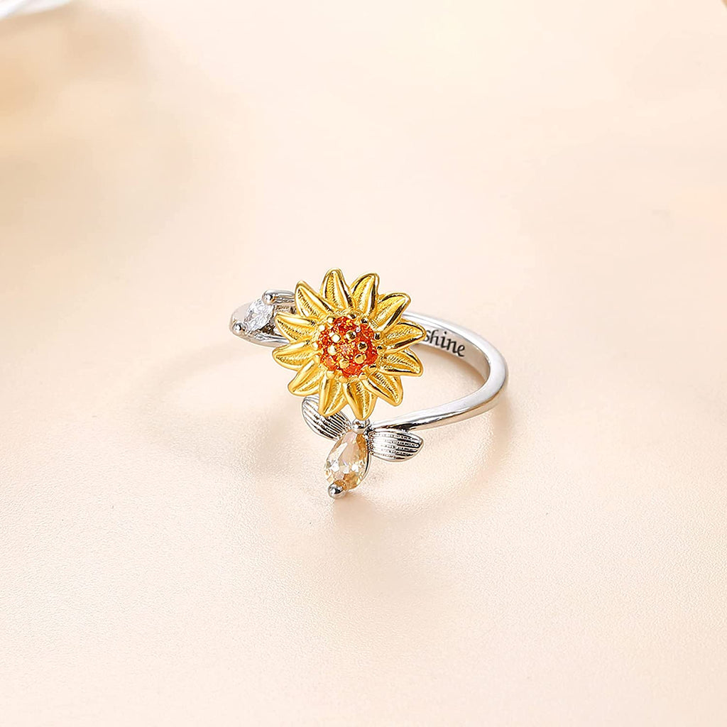 Sunflower Fidget Ring