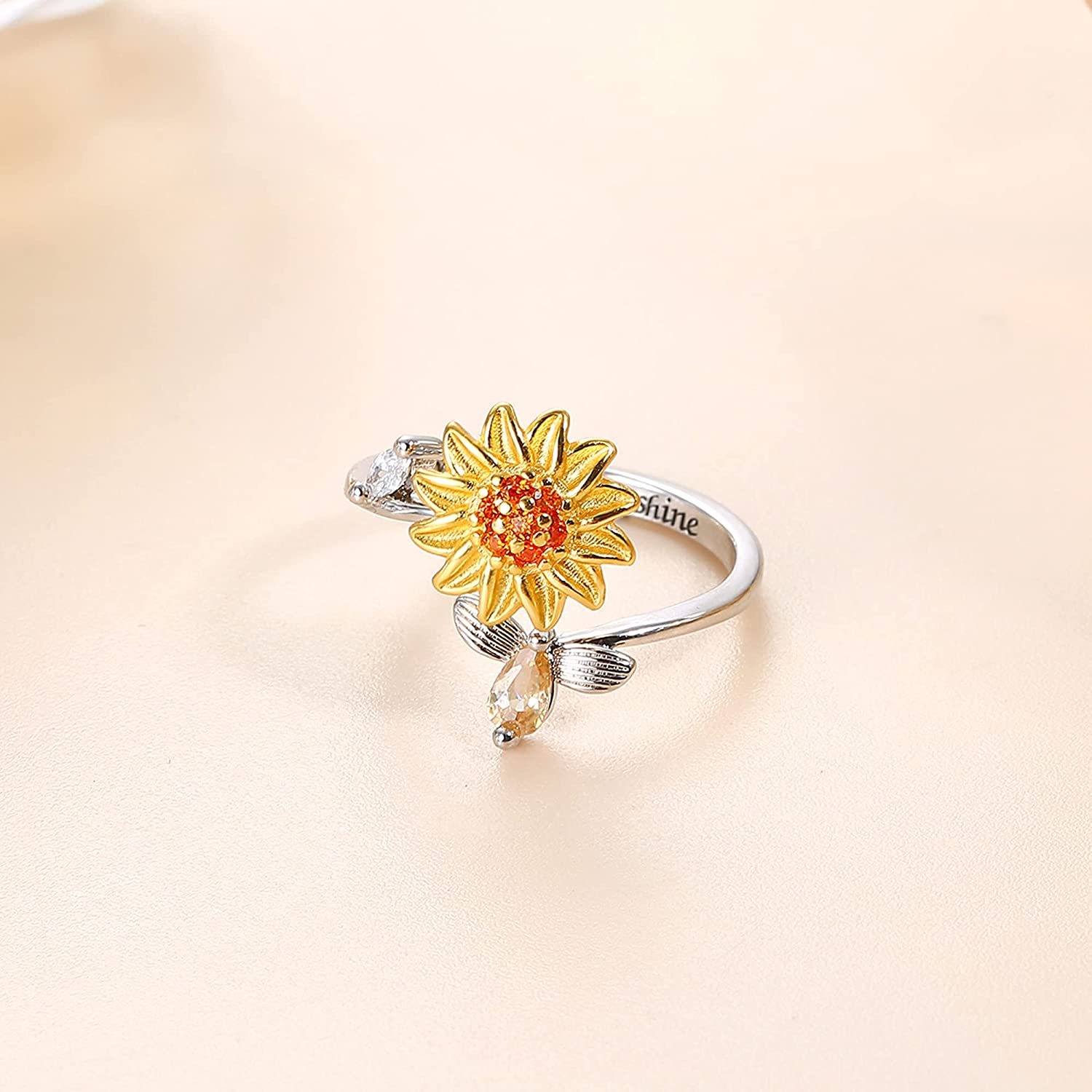 Sunflower Fidget Ring