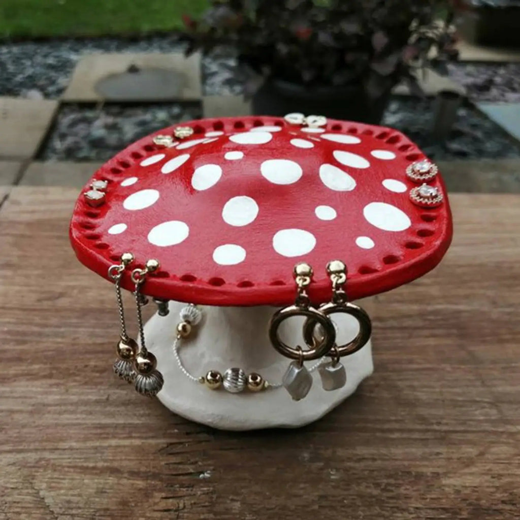 Mushroom jewelry holder