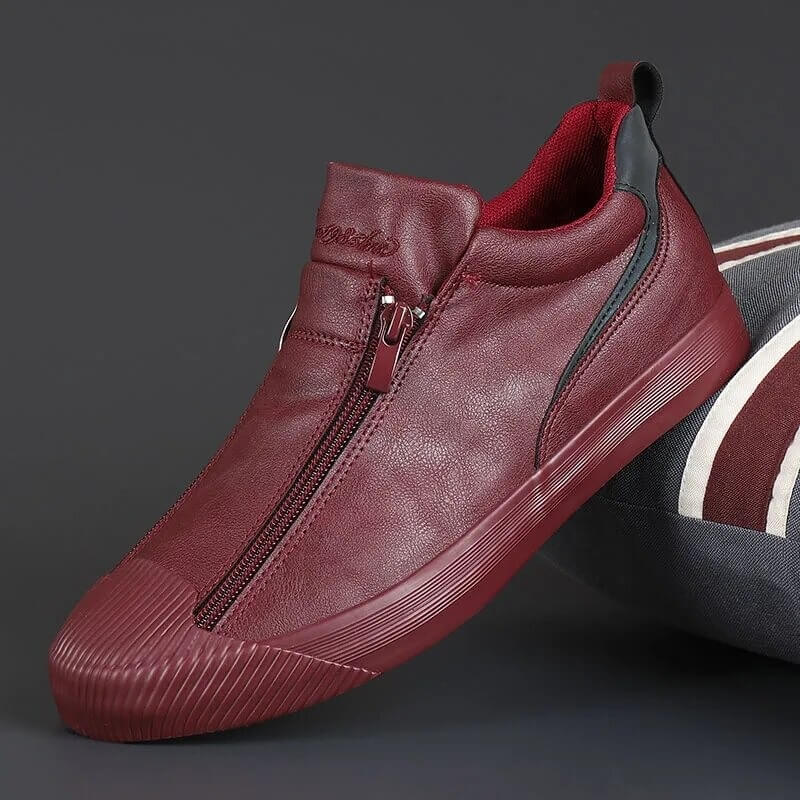 Vulcanized Microfiber Leather Men's Shoes