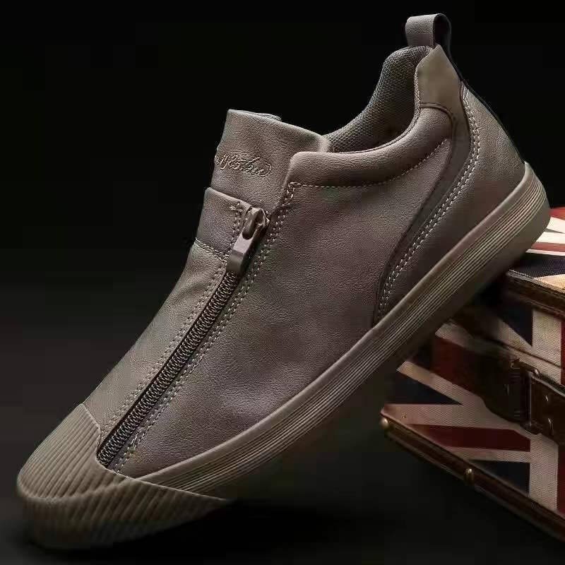 Vulcanized Microfiber Leather Men's Shoes