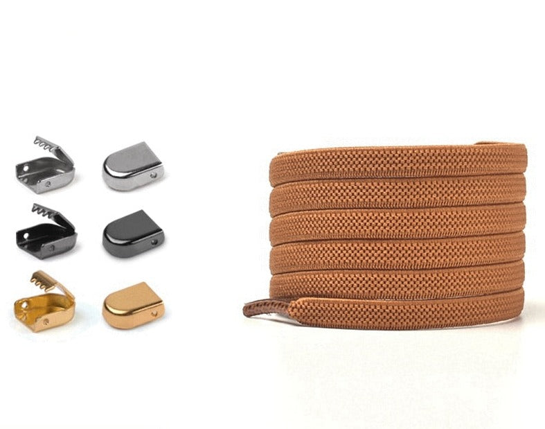 Shoelaces with elastic buckle closure