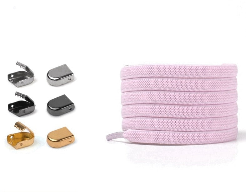 Shoelaces with elastic buckle closure