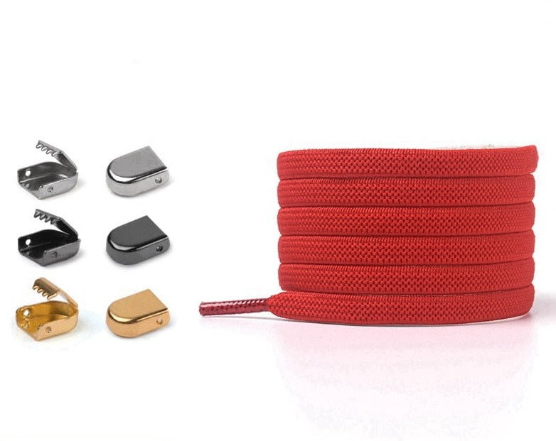 Shoelaces with elastic buckle closure