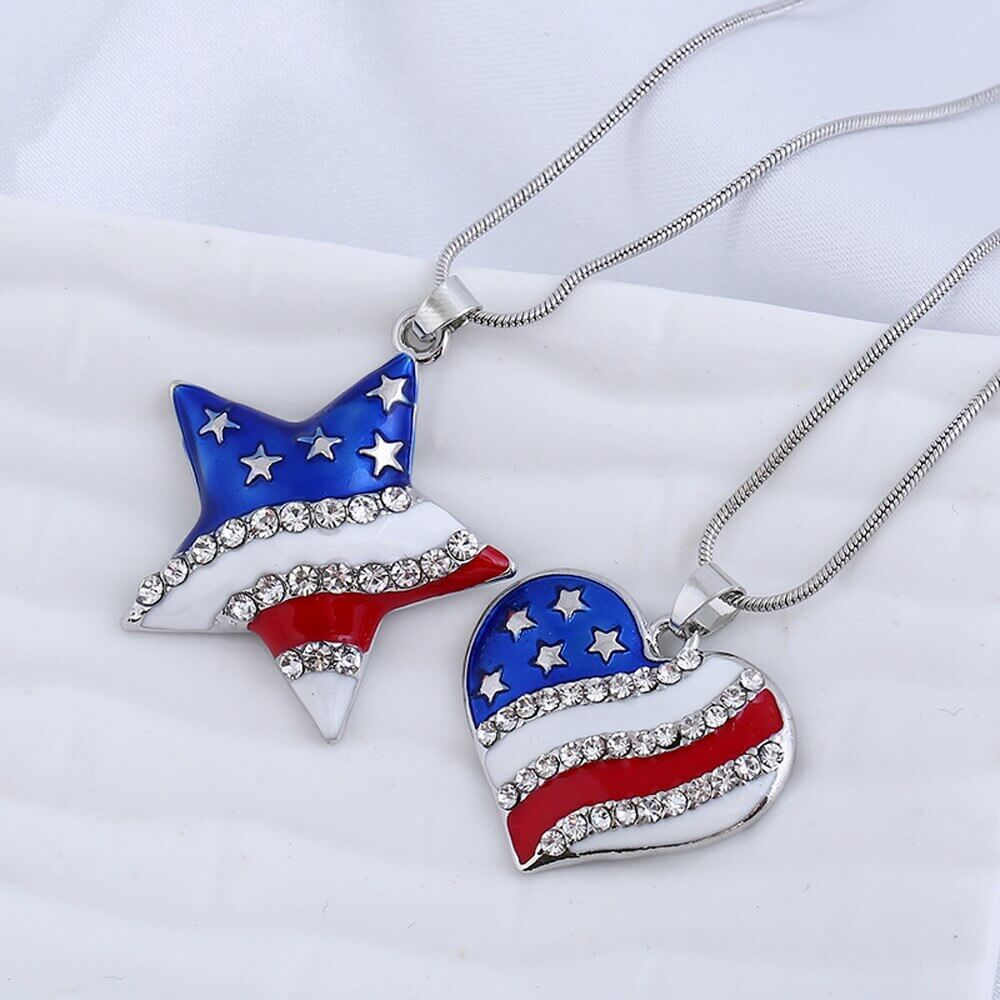 American flag necklace