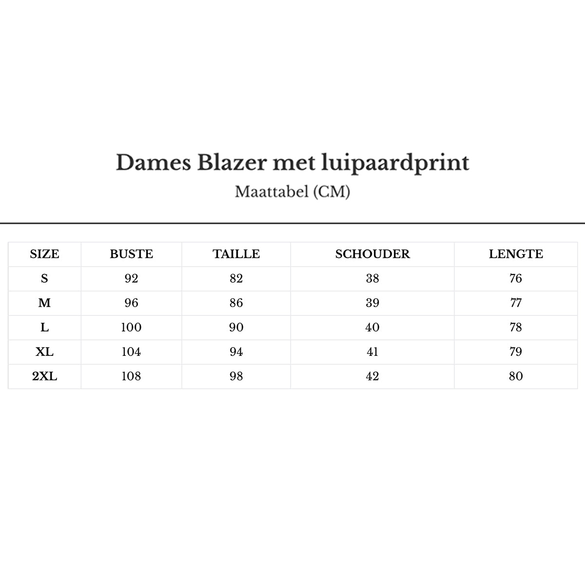 Dameblazer med leopardmønster