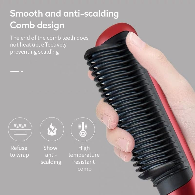 Hair Straightener Brush Heated Comb