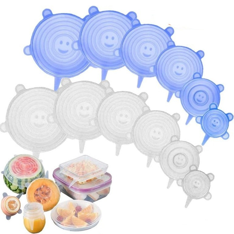 Reusable Food Lids (6 or 12 pieces set)