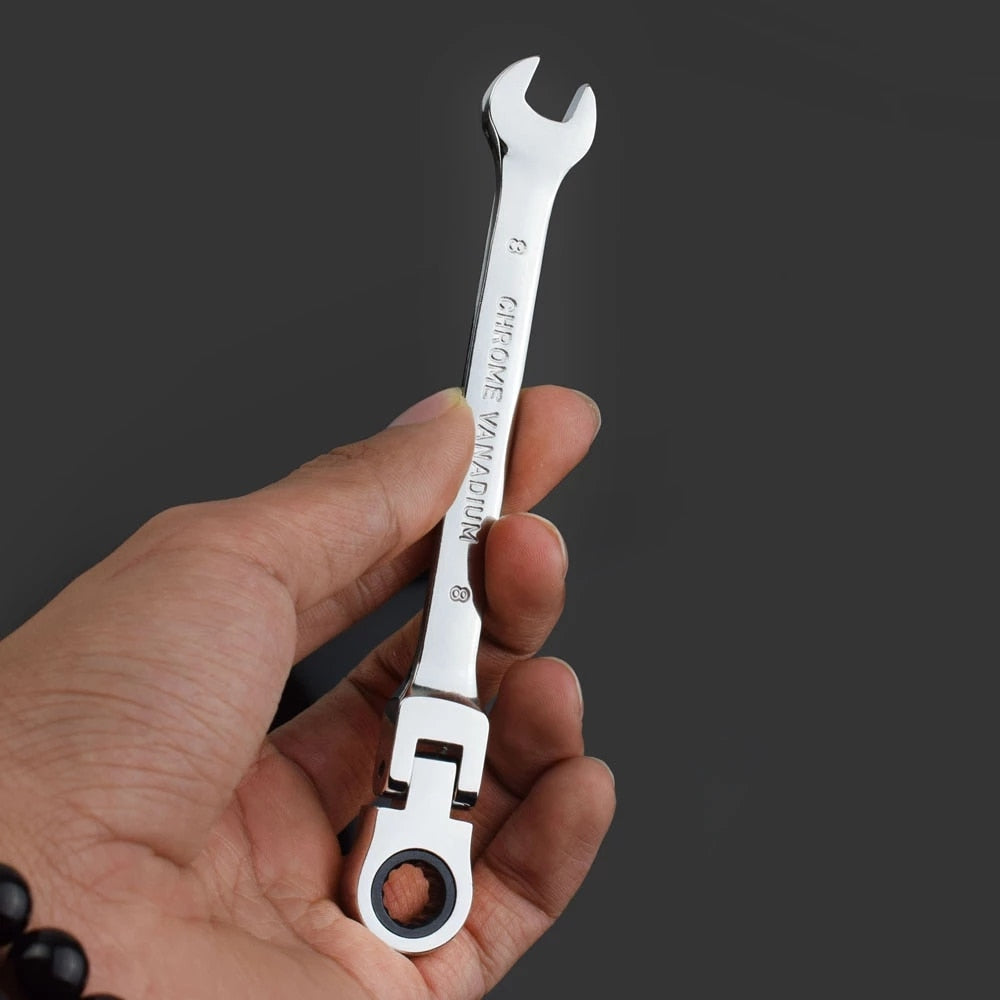 Flexible Head Dual Function Ratchet Wrench