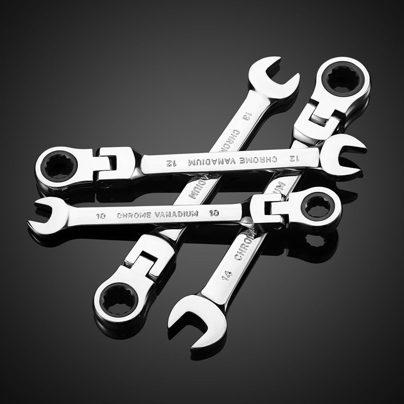 Tubular Ratchet Wrench with Flexible Head