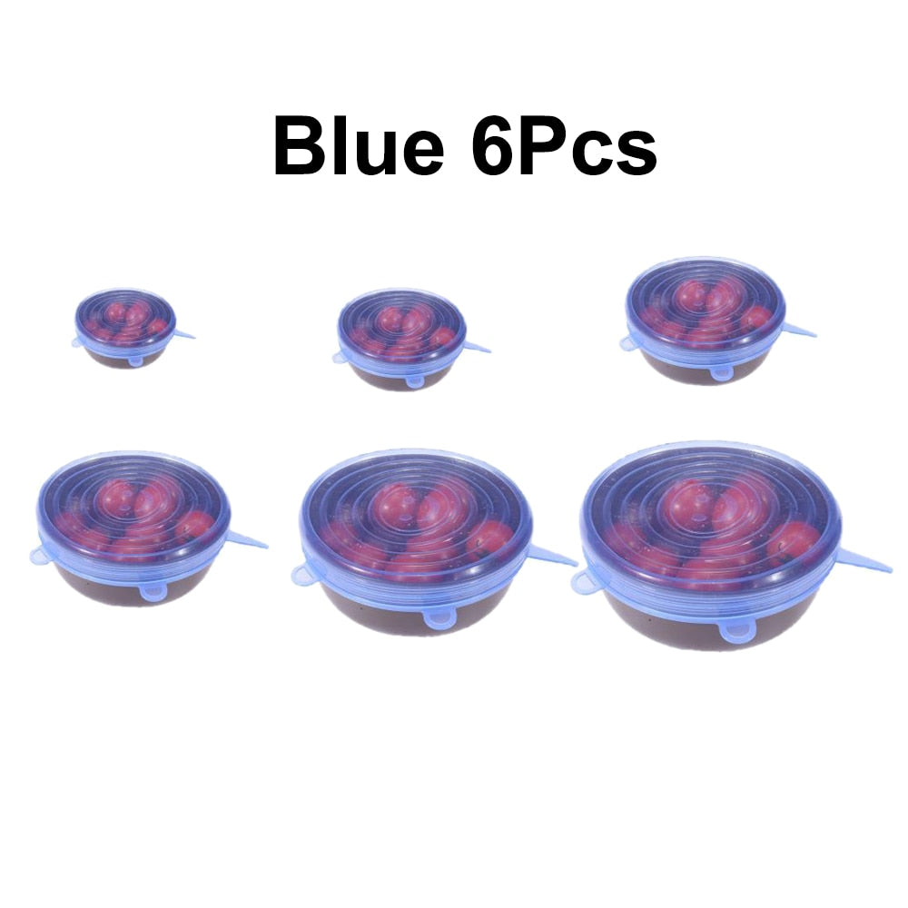 Reusable Food Lids (6 or 12 pieces set)