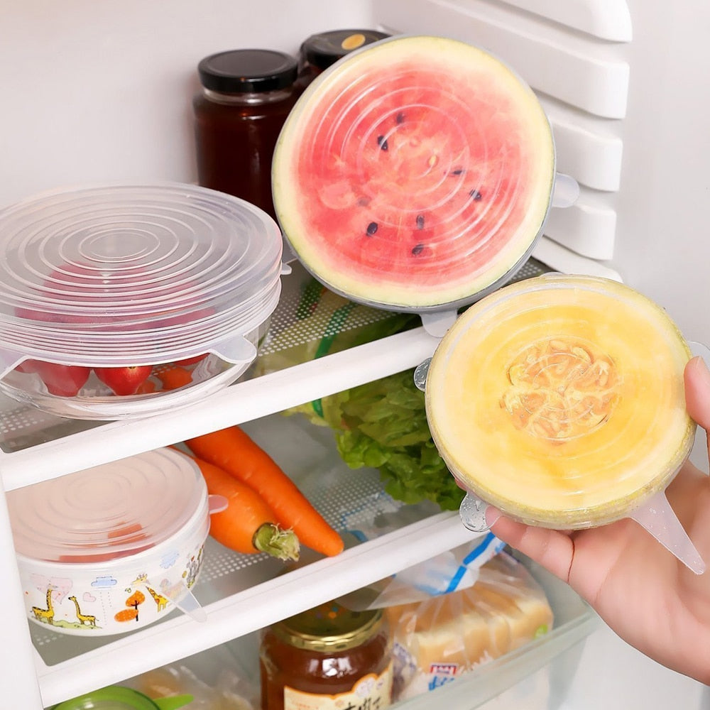 Reusable Food Lids (6 or 12 pieces set)