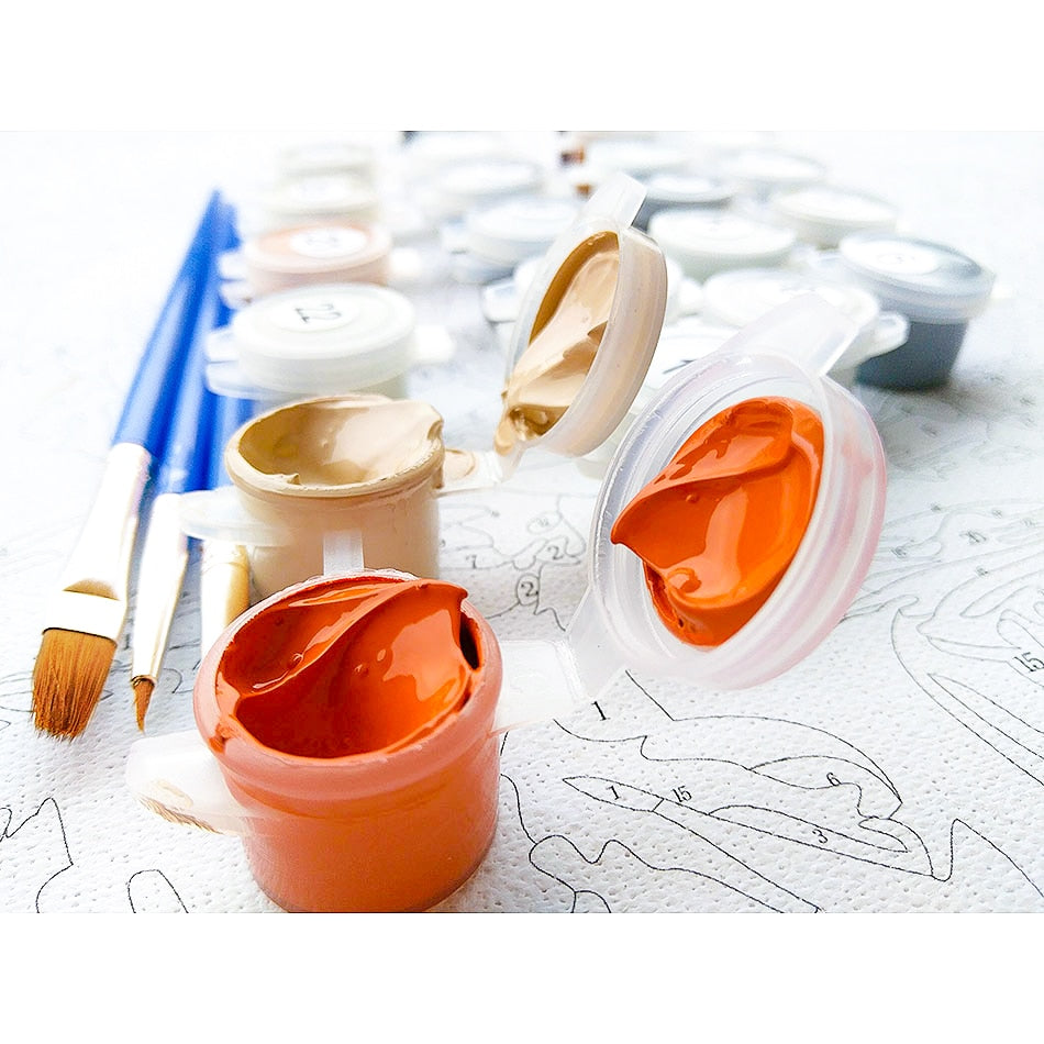 Grønt tre mal-etter-nummer-sett