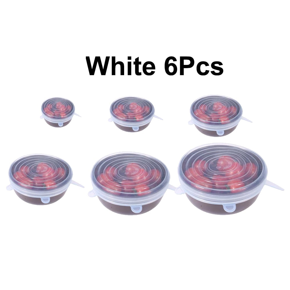 Reusable Food Lids (6 or 12 pieces set)