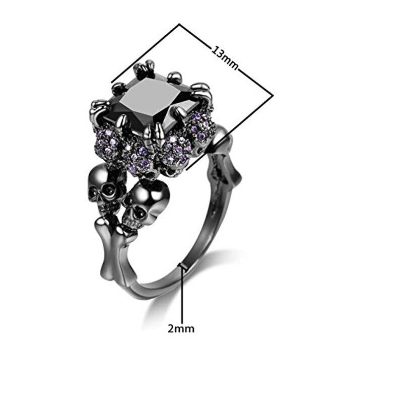 DEMONPRINSESSERING I SORT RHODIUM