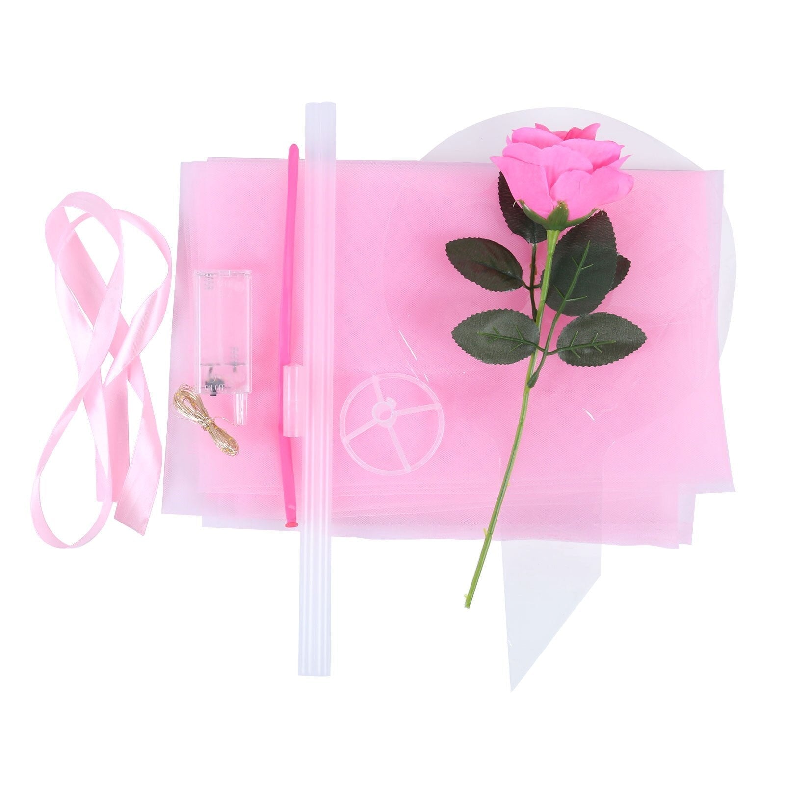 LED Luminous Balloon Rose Bouquet (Do-it-yourself package)