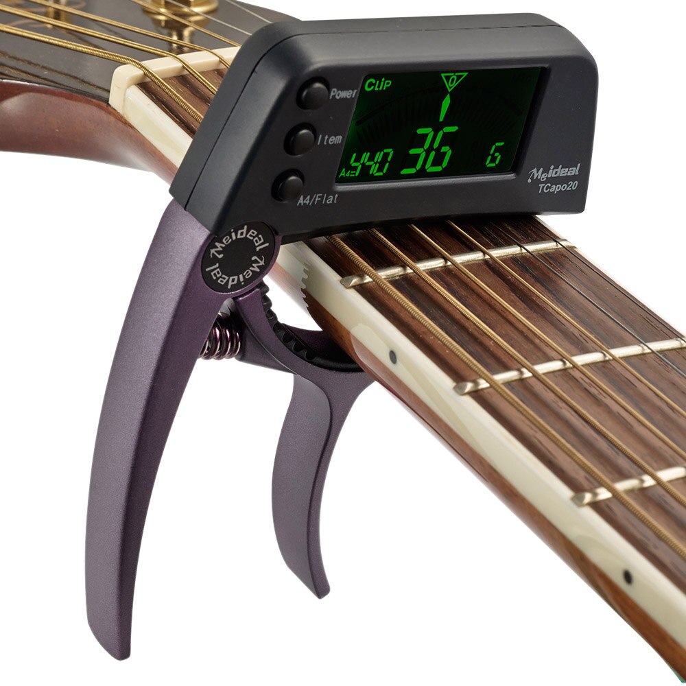 2-i-1 Gitar-capo og tuner