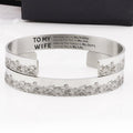 To My Wife, Missing You Is My Hobby Cuff Bracelet