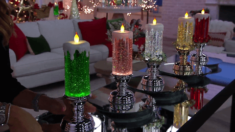 Color Changing LED Water Candle with Glitter