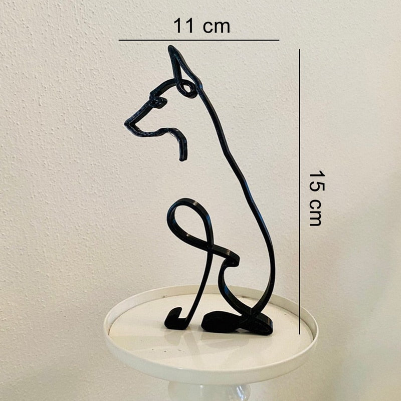 Minimalist hunde kunstskulptur