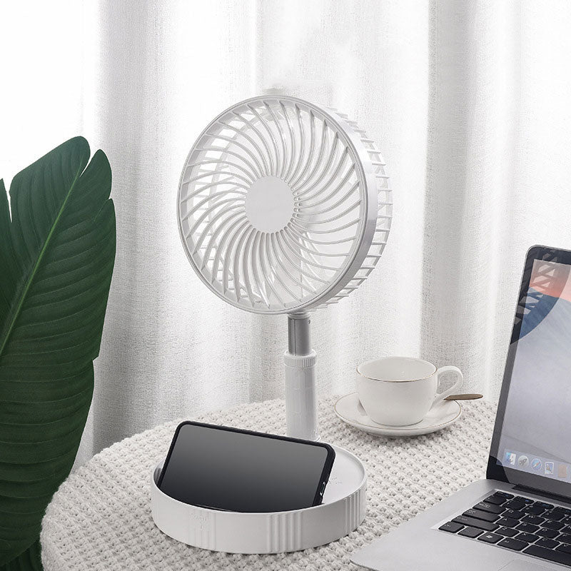 Portable folding fan