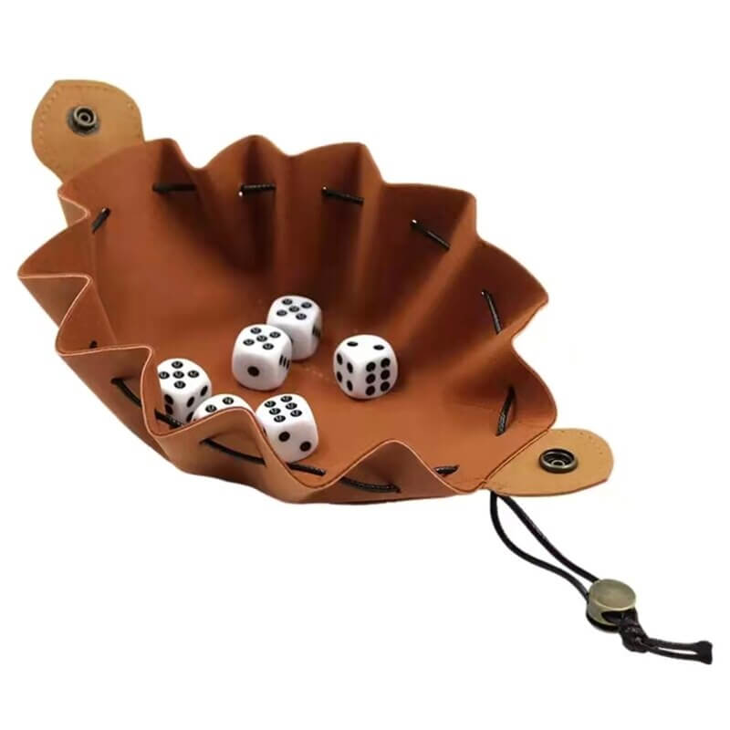 Handmade Leather Dice Bag
