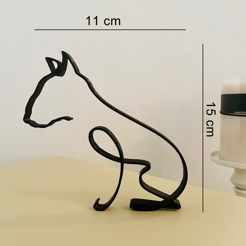 Minimalist hunde kunstskulptur