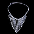 Women's anklet with rhinestone tassels