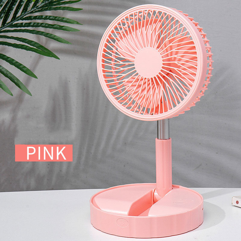 Portable folding fan