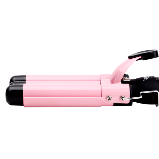 Ceramic curling iron with LCD screen