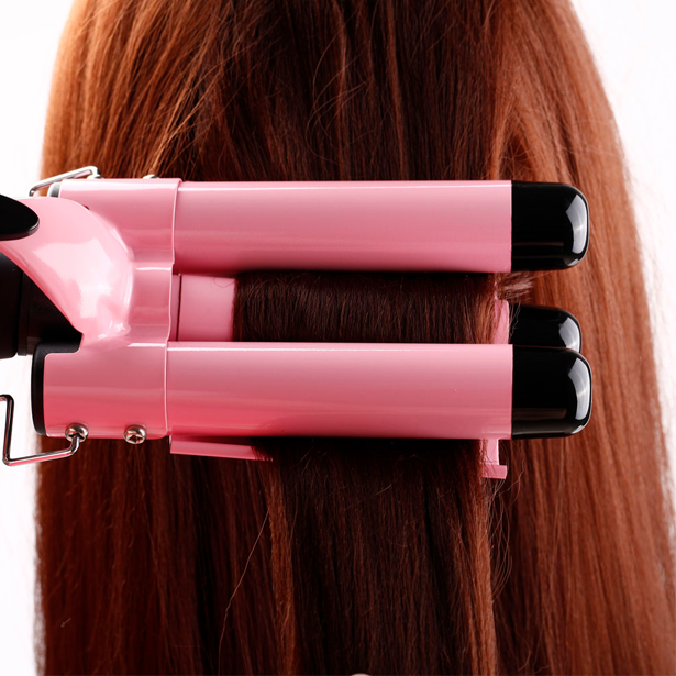 Ceramic curling iron with LCD screen