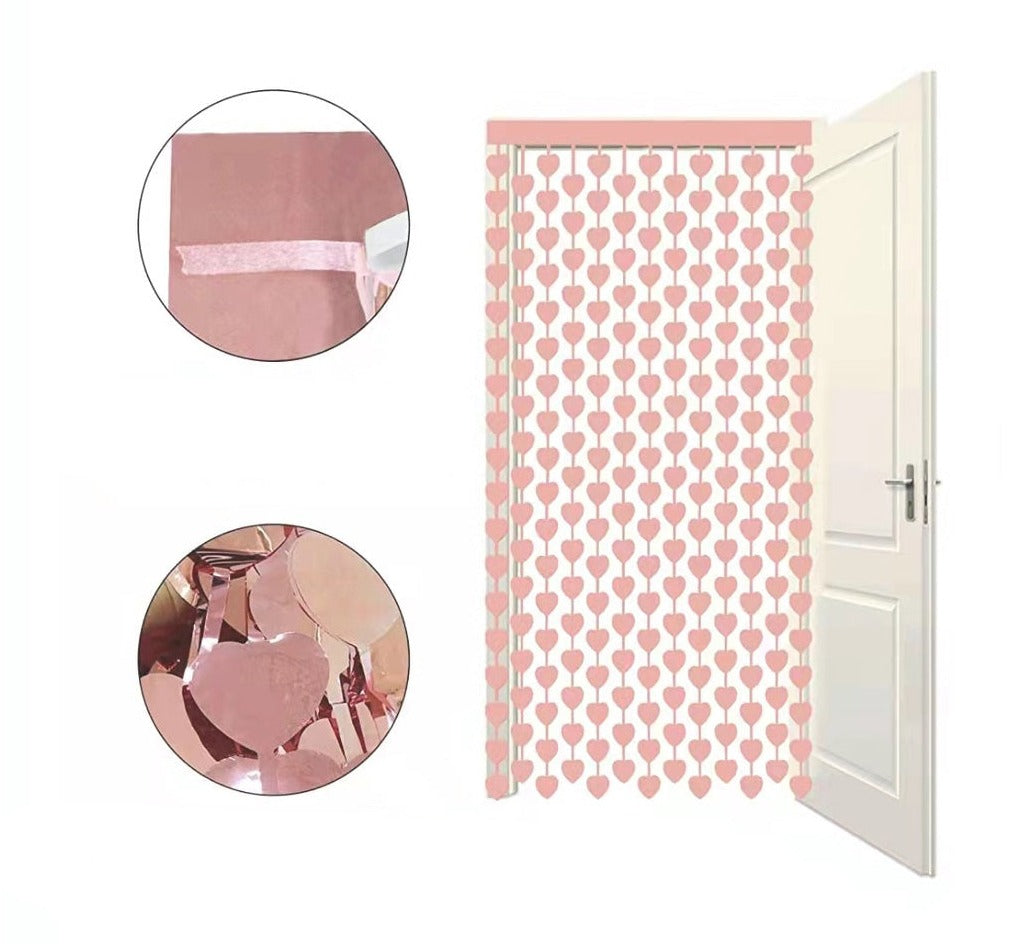 Heart-shaped Foil Curtain