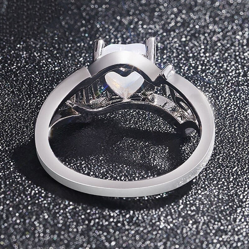 Mom Heart Opal Ring