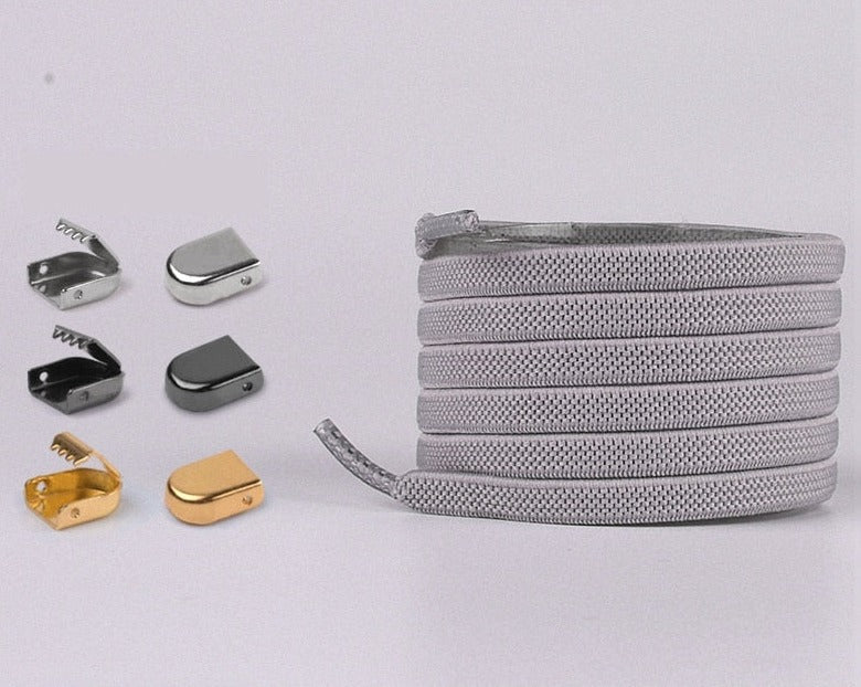 Shoelaces with elastic buckle closure