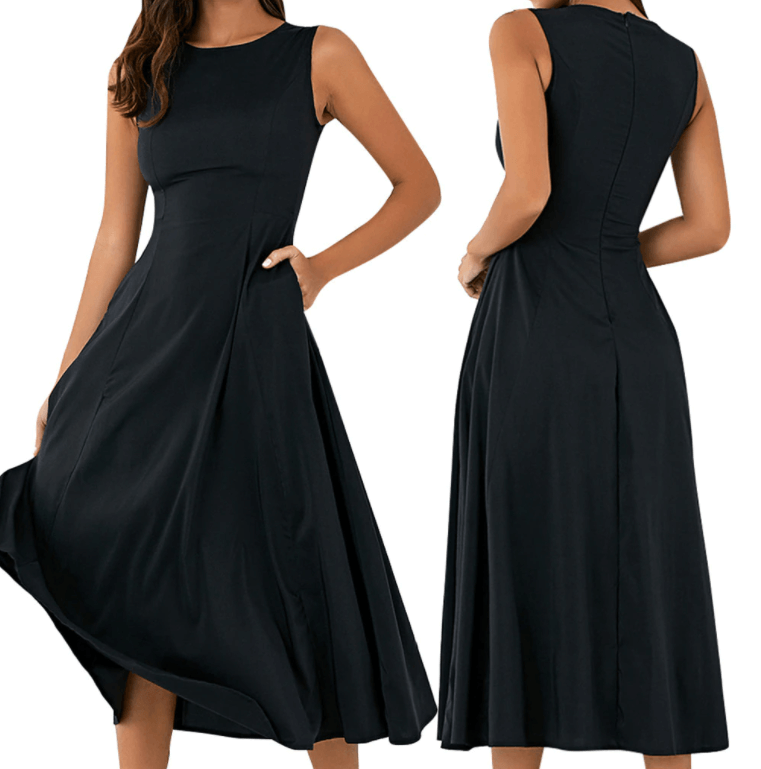 Sort stroppeløs bandagskjole