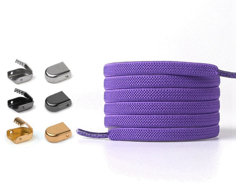 Shoelaces with elastic buckle closure