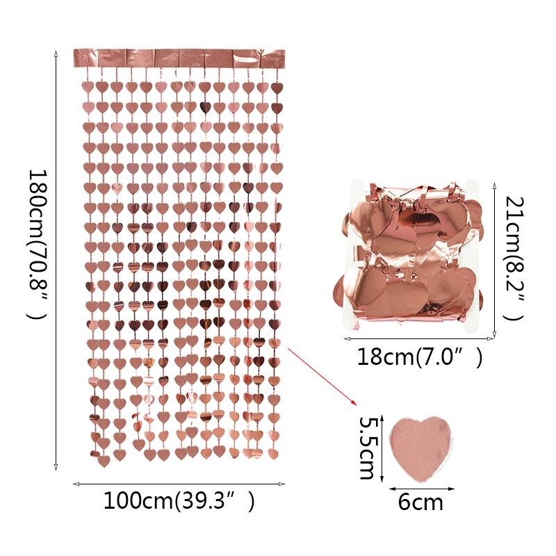 Heart-shaped Foil Curtain
