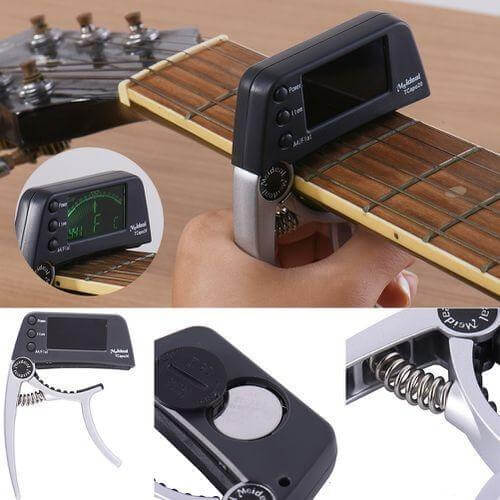 2-i-1 Gitar-capo og tuner