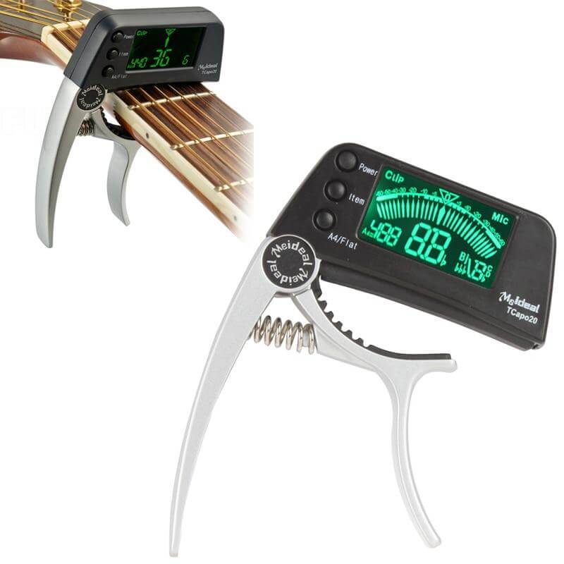 2-i-1 Gitar-capo og tuner