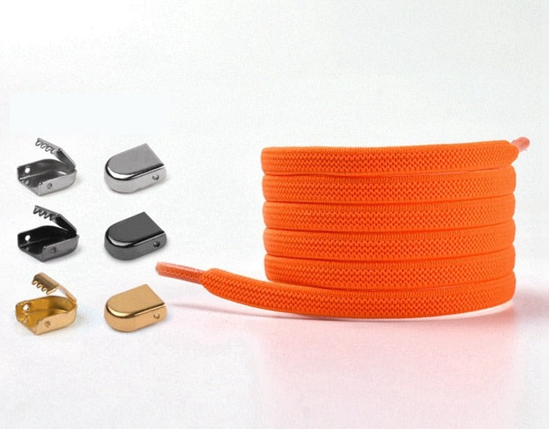 Shoelaces with elastic buckle closure