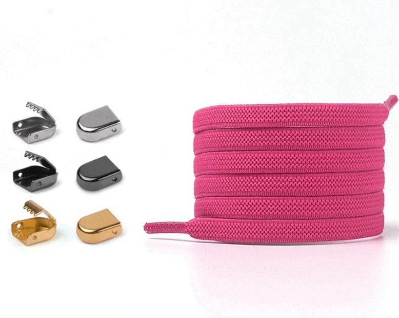 Shoelaces with elastic buckle closure