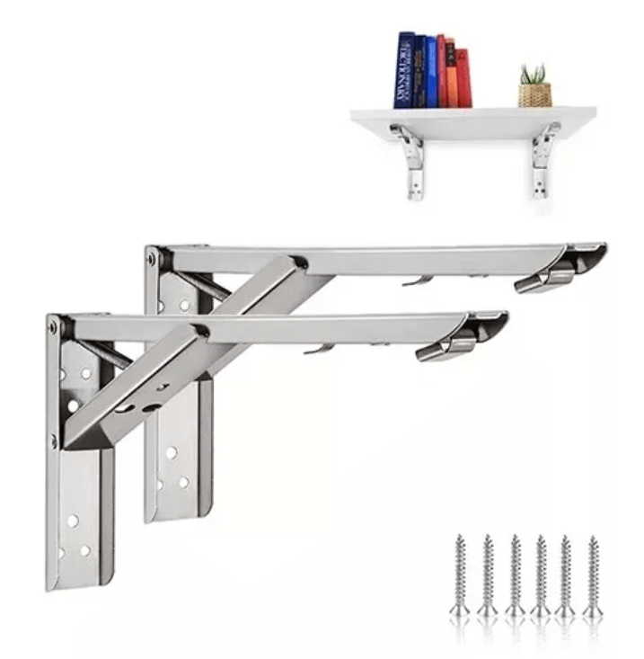 Foldable Wall Shelf Bracket (2pcs)