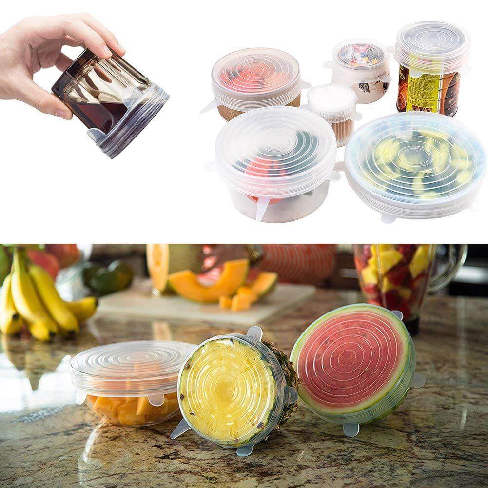 Reusable Food Lids (6 or 12 pieces set)
